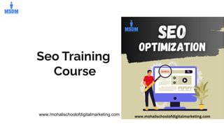 Search Engine Optimisation Training Course .